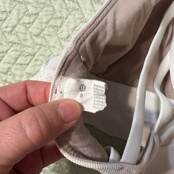 White ribbed lululemon high neck long line energy bra - Picture 5 of 7